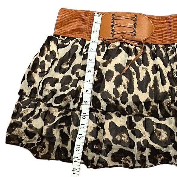 NWT Ruby Rose Girl’s Cheetah Print Tiered Ruffle Skirt, Size M - Picture 6 of 7